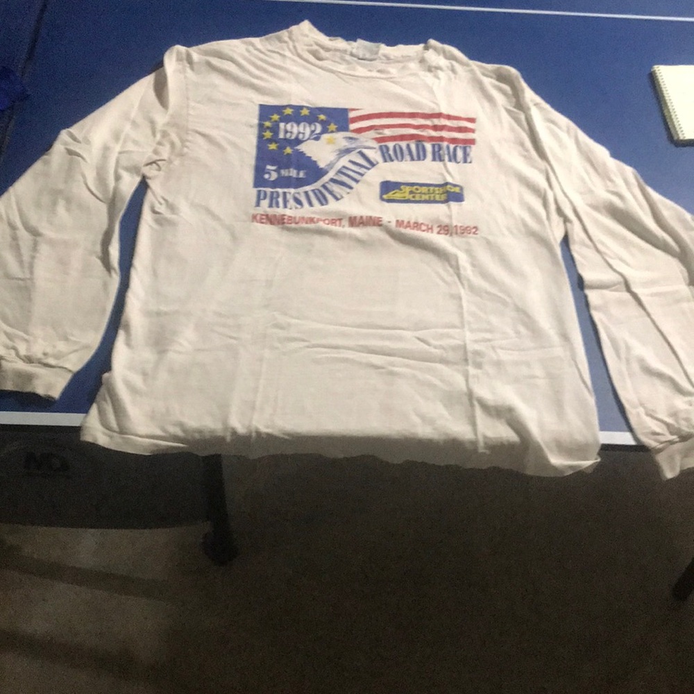 Vintage 1992 Presidential Race LS T-Shirt George HW Bush (#41) Kennebunkport, ME